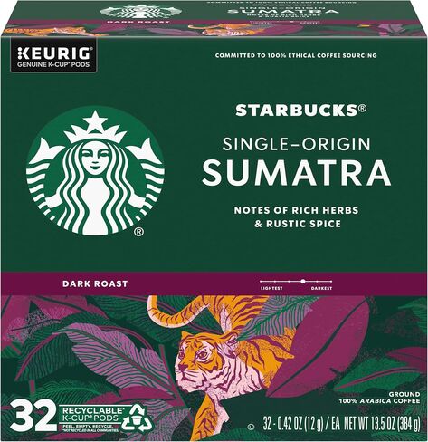 Starbucks K-Cup Coffee Pods, Dark Roast Coffee, French Roast, 100% Arabica, 1 box (32 pods) in Saudi Arabia
