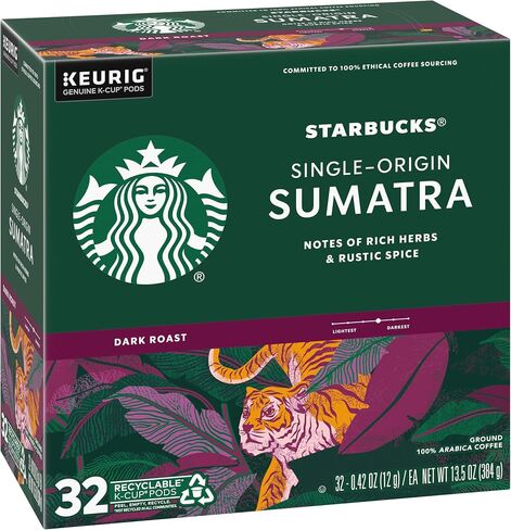 Starbucks K-Cup Coffee Pods, Dark Roast Coffee, French Roast, 100% Arabica, 1 box (32 pods) in Saudi Arabia