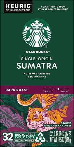 Starbucks K-Cup Coffee Pods, Dark Roast Coffee, French Roast, 100% Arabica, 1 box (32 pods) in Saudi Arabia