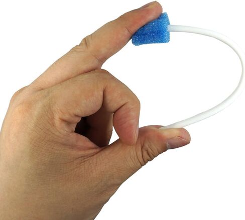 Disposable Oral Sponge Swabs Unflavored-Dental Sponge Swabsticks Unflavored for Mouth & Gum Cleaning 100 Counts (Blue Coarse) in Saudi Arabia