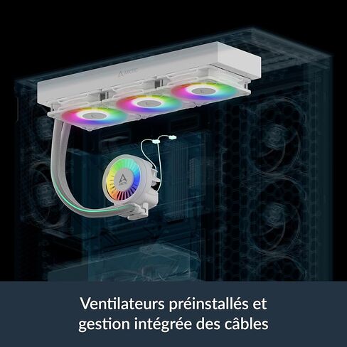 Arctic Liquid Freezer III Pro 360 A -RGB - AIO CPU Cooler ، 3 × 120 مم تبريد ماء ، 38 مم من الرادياتير ، مضخة PWM ، مروحة VRM ، AMD AM5/AM4 ، Intel LGA1851/1700 in Kuwait