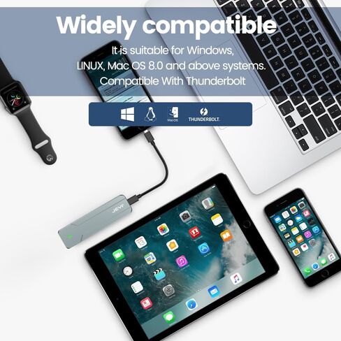 JEYI Quad Nvme Enclosure, 4-Bay RAID Enclosure, USB4 40Gbps to 4 M.2 SSD Enclosure, 40Gbps Transmission Speed SSD Enclosure Compatible with Thunderbolt 3/4 in Saudi Arabia