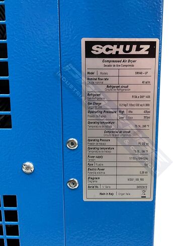 Schulz 40 CFM High Temperature Compressed Air Refrigerated Air Dryer, 7.5HP and 10HP Air Compressors, 2-Stage Moisture Removing Particulate Filter, Pressure Regulator in Saudi Arabia
