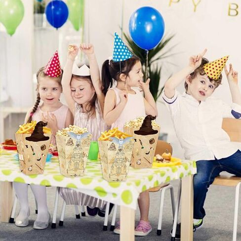 Zliisang Magic Party Popcorn Boxes 20pcs Wizard Decortations Decorations Snack Treat Foxes for Kids Boys Girls Birthdy Form in Saudi Arabia