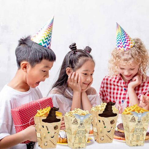 Zliisang Magic Party Popcorn Boxes 20pcs Wizard Decortations Decorations Snack Treat Foxes for Kids Boys Girls Birthdy Form in Saudi Arabia