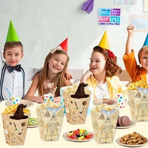 Zliisang Magic Party Popcorn Boxes 20pcs Wizard Decortations Decorations Snack Treat Foxes for Kids Boys Girls Birthdy Form in Saudi Arabia