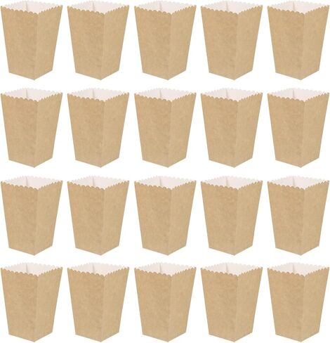 Bestoyard 50pcs صناديق الفشار الورقية ، 5.3 × 3.5 بوصة حاويات الوجبات الخفيفة الفردية ، وتصميم مفتوح مقاوم للزيوت قابلة لإعادة الاستخدام لليالي السينم in Saudi Arabia