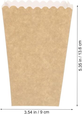 Bestoyard 50pcs صناديق الفشار الورقية ، 5.3 × 3.5 بوصة حاويات الوجبات الخفيفة الفردية ، وتصميم مفتوح مقاوم للزيوت قابلة لإعادة الاستخدام لليالي السينم in Saudi Arabia