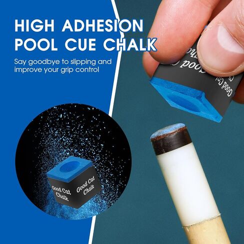 Nano Pool Cue Chalk – Professional Billiard Chalk Set, Bulk Packs Available (12PCS / 24PCS / 144PCS), Long-Lasting Grip, Anti-Miscue, Low Deflection Cue Tip Chalk in Kuwait