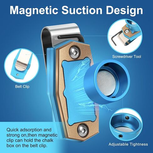Magnetic Pool Chalk Holder,Portable Pool Cue Chalk Holder with Fixed Clip,Aluminum Alloy Billiard Chalk Holder,Chalk Holder Pool Billiards Accessories and Equipment in Saudi Arabia