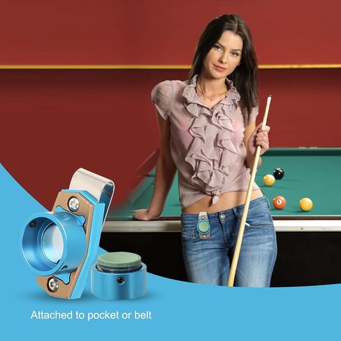 Magnetic Pool Chalk Holder,Portable Pool Cue Chalk Holder with Fixed Clip,Aluminum Alloy Billiard Chalk Holder,Chalk Holder Pool Billiards Accessories and Equipment in Saudi Arabia