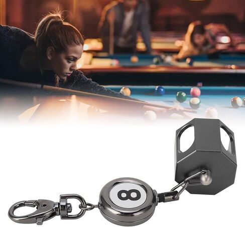 Retractable Pool Chalk Holder - Belt Clip Billiard Cue Chalk Box, Practical Tool for Table Billiards Accessories in Kuwait