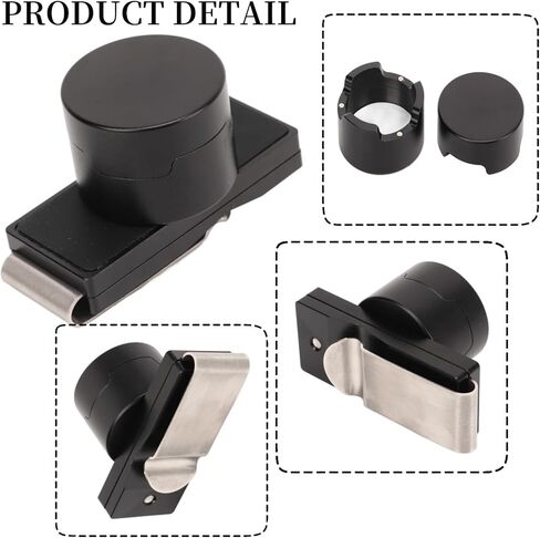 Magnet Billiard Chalk Holder, Aluminum Alloy Chalk Holder Pool Billiards Snooker Chalk Holder Case with Stainless Steel Clip Pool Chalk Holder Billiard Accessories in Saudi Arabia