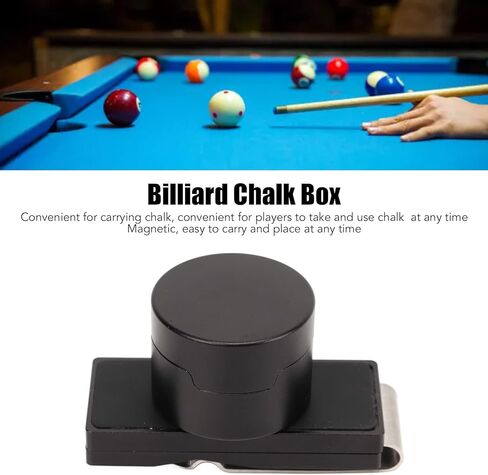 Magnet Billiard Chalk Holder, Aluminum Alloy Chalk Holder Pool Billiards Snooker Chalk Holder Case with Stainless Steel Clip Pool Chalk Holder Billiard Accessories in Saudi Arabia