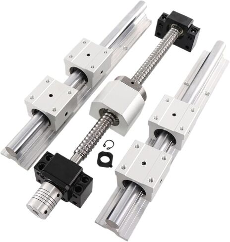 دليل الكرة المعدني 2PCS SBR16 دليل خطي 4PCS SBR16UU دليل SLIDER SFU1605 الكرة المسمار جوز المقعد + BKBF12 مقعد الدعم (SBR16KIT-900) in Kuwait