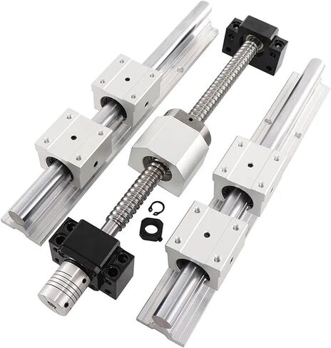 دليل الكرة المعدني 2PCS SBR16 دليل خطي 4PCS SBR16UU دليل SLIDER SFU1605 الكرة المسمار جوز المقعد + BKBF12 مقعد الدعم (SBR16KIT-900) in Kuwait
