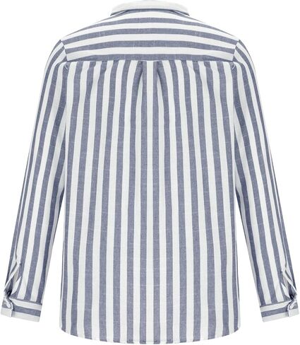 Men's Long Sleeve Button Down Shirts Casual Striped Lapel Neck Fall T Shirt Fashion 2025 Cotton Work Office Clothes in Saudi Arabia