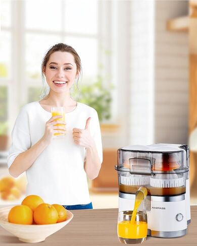 عصارة الحمضيات الكهربائية ثنائية الرأس ، وسرقة الليمون مع سلك الطاقة وفرشاة التنظيف ، وآلة عصارة أوتوماتيكية واحدة للأسف للبرتقال ، والليمون ، والليمون ، وسهل التنظيف والاستخدام ، قاطع مدمج (أسود) in Kuwait