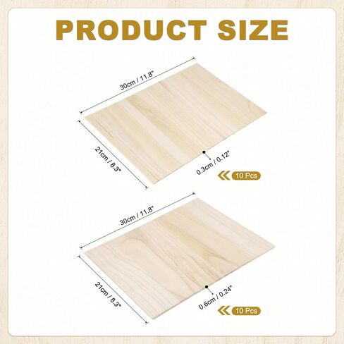 PATIKIL Wood Breaking Board 3mm 6mm Thick, 20 Pack Karate Martial Arts Boards Wooden Kick Board Training Accessory for Adult Taekwondo Punching Karate Practice Performing in Saudi Arabia