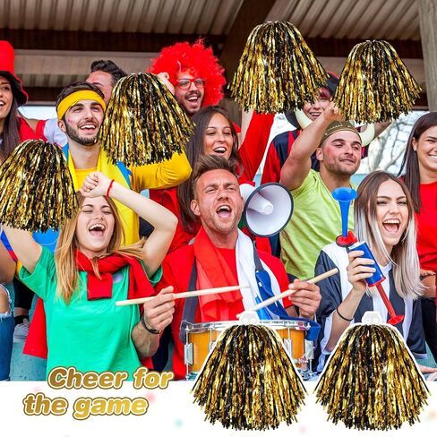 Thenshop التشجيع بوم بومس 2 حزمة المشجع فرقة حماسية متعة pompoms تهتف اليد الزهور بومبومات المعاد in Kuwait