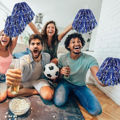 Thenshop التشجيع بوم بومس 2 حزمة المشجع فرقة حماسية متعة pompoms تهتف اليد الزهور بومبومات المعاد in Kuwait