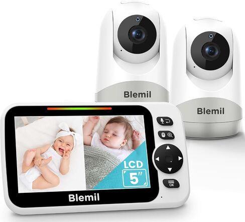 Upgrade Video Baby Monitor with Camera and Audio 6" Large Screen, 35-Hrs Battery, No WiFi Baby Monitor, Remote Pan/Tilt/Zoom Camera, 2-Way Talk, Night Vision, Temperature, 1000ft Range in Saudi Arabia