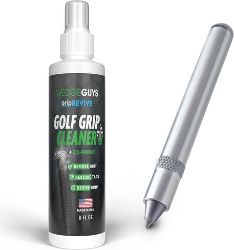 Wedge Guys Golf Grip Cleaner - Griprevive - استعادة وتعزيز الجر لجميع قبضة الجولف - صيغة آمنة لتحسين الأداء - سهلة الاستخدام حل قبضة الجولف in Kuwait