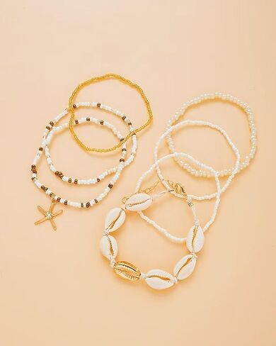 3 Pcs Shell Anklets Bracelets for Women Summer Sea Shell Starfish Ankle Bracelet Set Adjustable Handmade Boho Beaded Anklets Beach Surfer Foot Jewelry Accessories in Saudi Arabia