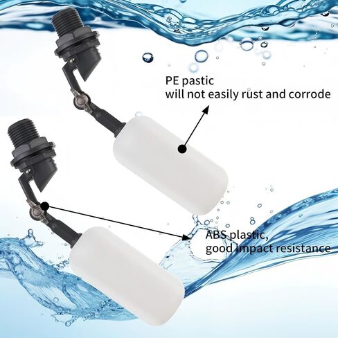 YajuPavilion"1/2 Inch AquaPulse Automatic Water Filler – Adjustable Float Ball Valve for Ponds & Livestock Troughs – Automatic Water Level Control – Durable Plastic – Easy Install (3-Pack)" in Saudi Arabia