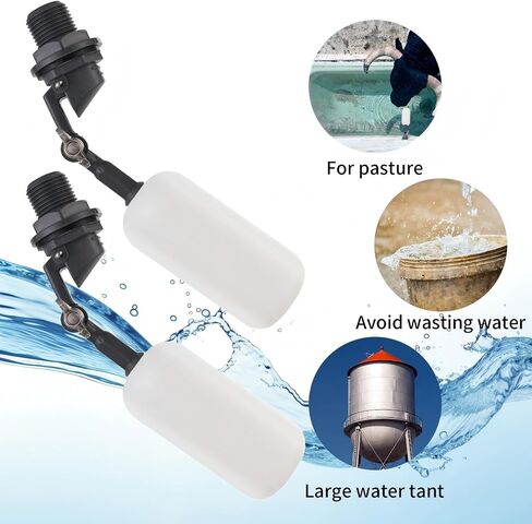 YajuPavilion"1/2 Inch AquaPulse Automatic Water Filler – Adjustable Float Ball Valve for Ponds & Livestock Troughs – Automatic Water Level Control – Durable Plastic – Easy Install (3-Pack)" in Saudi Arabia
