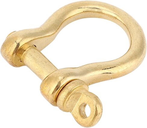 2PCS BRASS D RING MORKLALES ، 0.39in مقشود مفتاح ، مقفلة مرساة ذهبية ، فوب ، نوع U نوع في القيد ، مشبك حدوة الحصان المصغرة المحمولة لخطاف المفتاح 10 ملم in Saudi Arabia