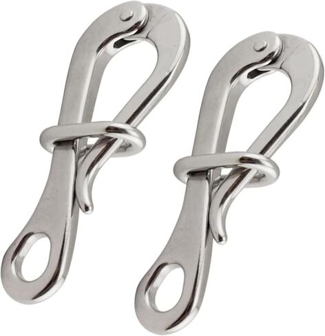 4" Marine Stainless Steel 316 Boat Pelican Hook & Eye with Quick Release Link, Life Rafts Ship Link Shackle Lifeboat Climbing Buckle (4Pack) in Saudi Arabia