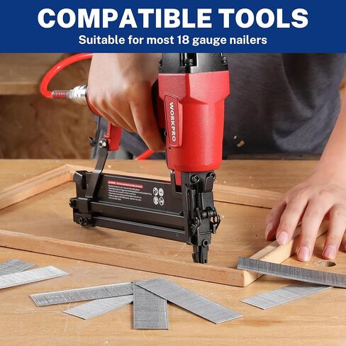 WORKPRO 1-1/2" 18 Gauge Brad Nails, 6000 Count Universal Brad Nails for Pneumatic, Electric Brad Nailer in Saudi Arabia