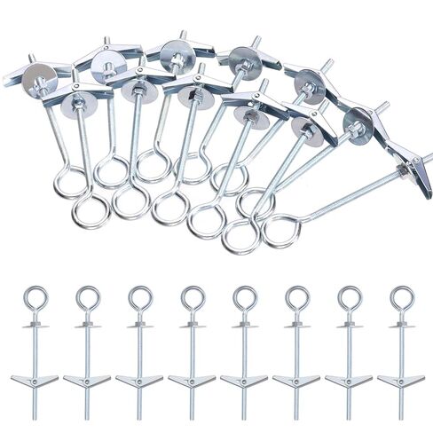 Glarks 15pcs M4 × 75 مم على شكل حرف O مراسي تبديل البراغي على شكل O على شكل حوائط جافة ، براغي تبديل ، مرساة الفراشة ، براغي جناح تبديل الزنبرك للسقف ، الصخور ، الجدار المجوف in Saudi Arabia