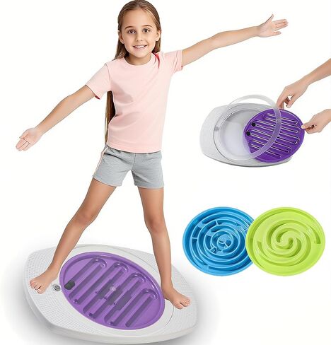 لعبة Maze Balance Board ، لوحة التدريب الحسي مع لوحة متاهة بديلة غير قابلة للانزلاق ، ولوحة متينة للتعليم المبكر وتنمية المهارات MAX 165 رطلاً in Kuwait