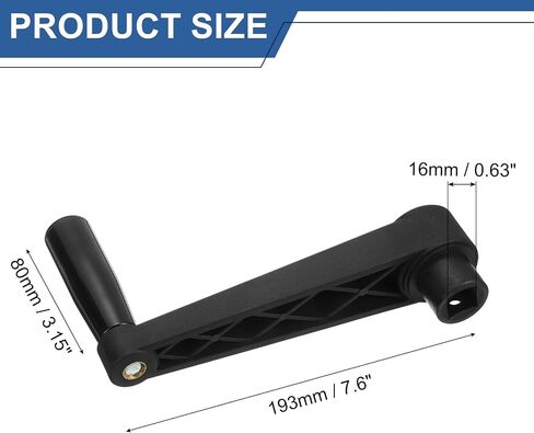 Uxcell 10x105mm (Dia x L) مقبض آلة العجلة الدوارة ، استبدال قبضة المخرطة العالمية لآلة طحن المخرطة ، الأسود (ثقب مربع) in Saudi Arabia