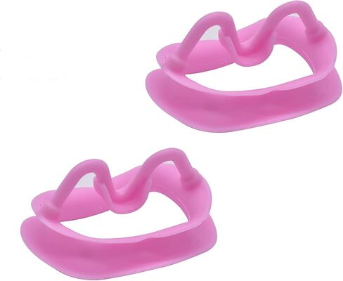 2 Pcs Silicone Mouth Opener, Dental Cheek Retractor for Teeth Whitening,Reusable Intraoral Lip Retractor (Pink) in Saudi Arabia