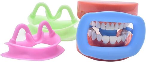 2 Pcs Silicone Mouth Opener, Dental Cheek Retractor for Teeth Whitening,Reusable Intraoral Lip Retractor (Pink) in Saudi Arabia