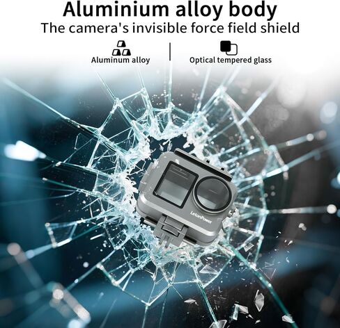 Aluminum Alloy Waterproof Diving Housing for GoPro Hero 4K - 263FT/80M Underwater Case with Mount, Protective Dive Case Shell Compatible for Hero 4K 2024 Action Camera Accessories Kit in Saudi Arabia