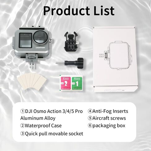 Aluminum Alloy Waterproof Diving Housing for GoPro Hero 4K - 263FT/80M Underwater Case with Mount, Protective Dive Case Shell Compatible for Hero 4K 2024 Action Camera Accessories Kit in Saudi Arabia