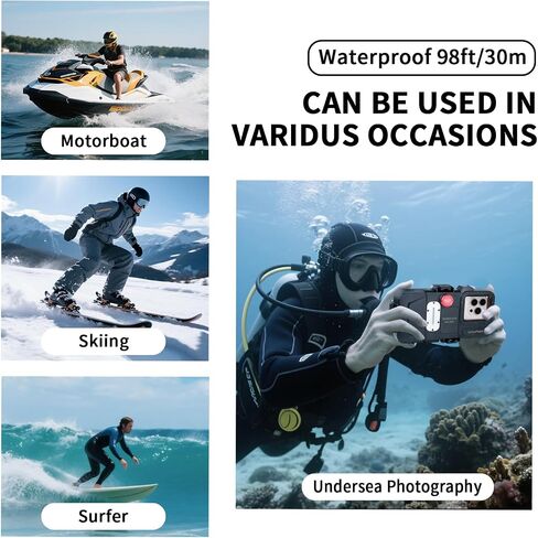 Aluminum Alloy Waterproof Diving Housing for GoPro Hero 4K - 263FT/80M Underwater Case with Mount, Protective Dive Case Shell Compatible for Hero 4K 2024 Action Camera Accessories Kit in Saudi Arabia