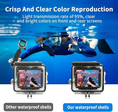 Aluminum Alloy Waterproof Diving Housing for GoPro Hero 4K - 263FT/80M Underwater Case with Mount, Protective Dive Case Shell Compatible for Hero 4K 2024 Action Camera Accessories Kit in Kuwait