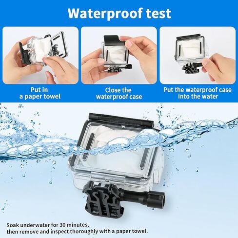 Aluminum Alloy Waterproof Diving Housing for GoPro Hero 4K - 263FT/80M Underwater Case with Mount, Protective Dive Case Shell Compatible for Hero 4K 2024 Action Camera Accessories Kit in Kuwait