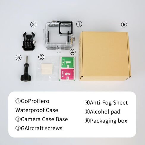 Aluminum Alloy Waterproof Diving Housing for GoPro Hero 4K - 263FT/80M Underwater Case with Mount, Protective Dive Case Shell Compatible for Hero 4K 2024 Action Camera Accessories Kit in Kuwait