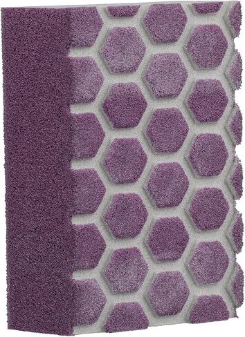 3M Pro Grade Precision 3-in-1 Sanding Sponge, 180 Grit Medium, for Woodworking, Drywall Prep, and Refinishing, 2.5 in x 4.5 in x 1 in in Saudi Arabia