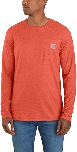 قوة Carhartt Men Roaming Fit Midweight Long Sleeve Pocket T-Shirt in Kuwait