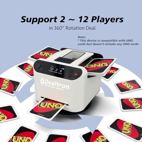 All-in-One Automatic Card Shuffler and Dealer,with 4 Remotes,Programmable Dealer,Card Shuffler 2 Deck,360° Rotation,Ultra Quiet,Rechargeable,up to 12 Players,for All Card Games (Jet Black) in Saudi Arabia