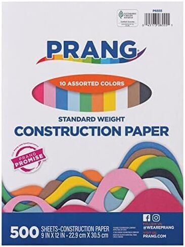 Prang (Formerly Art Street) Construction Paper, 10 Assorted Colors, Standard Weight, 9" x 12", 500 Sheets in Kuwait