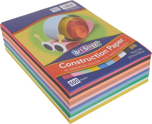 Prang (Formerly Art Street) Construction Paper, 10 Assorted Colors, Standard Weight, 9" x 12", 500 Sheets in Kuwait