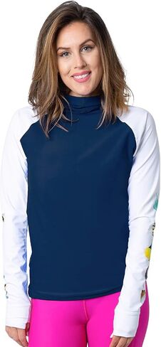 Tuga Women's Snorkel Hooded Rashguard ، Hawaii Fish ID ، UPF 50+ ، USA Made in Saudi Arabia